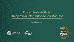 Fotosíntesis Artificial Un ejercicio integrador de los Módulos - Enero 29 del 2021