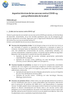 DIRECCIÓN GENERAL DE LA SALUD ÁREA DE VIGILANCIA EN SALUD DE LA POBLACIÓN DIVISIÓN EPIDEMIOLOGÍA UNIDAD DE INMUNIZACIONES