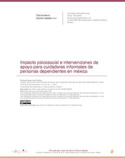 Impacto psicosocial e intervenciones de apoyo para cuidadores informales de personas dependientes en m&eacute;xico - Redalyc