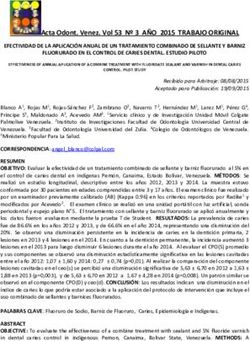 Acta Odont. Venez. Vol 53 N&ordm; 3 A&Ntilde;O 2015 TRABAJO ORIGINAL
