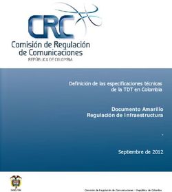 Documento Amarillo Regulación de Infraestructura - Definición de las especificaciones técnicas de la TDT en Colombia Septiembre de 2012