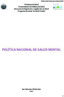 POLÍTICA NACIONAL DE SALUD MENTAL - Ministerio de Salud Viceministerio de Políticas de Salud Dirección de Regulación y Legislación en Salud ...
