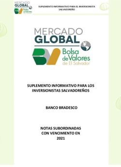 SUPLEMENTO INFORMATIVO PARA LOS INVERSIONISTAS SALVADOREÑOS BANCO BRADESCO NOTAS SUBORDINADAS CON VENCIMIENTO EN 2021