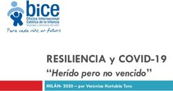 RESILIENCIA y COVID-19 - "Herído pero no vencido" MILÁN- 2020 - por Verónica Hurtubia Toro - BICE