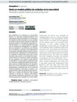 Hacia un modelo público de cuidados en la comunidad Towards a public model of community care