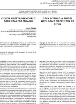 CIENCIA ABIERTA: UN MODELO CON PIEZAS POR ENCAJAR - Semantic ...