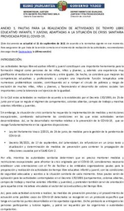ANEXO 1. PAUTAS PARA LA REALIZACI&Oacute;N DE ACTIVIDADES DE TIEMPO LIBRE EDUCATIVO INFANTIL Y JUVENIL ADAPTADAS A LA SITUACI&Oacute;N DE CRISIS SANITARIA ...