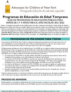 Programas de Educación de Edad Temprana - GUÍA DE PROGRAMAS DE EDUCACIÓN PÚBLICA PARA NIÑOS DE 3 Y 4 AÑOS PARA EL AÑO ESCOLAR 2021-2022 ...