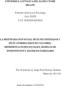 UNIVERSITÀ CATTOLICA DEL SACRO CUORE MILANO