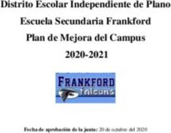 Distrito Escolar Independiente de Plano Escuela Secundaria Frankford Plan de Mejora del Campus 2020-2021