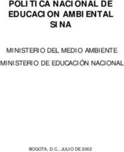 POLITICA NACIONAL DE EDUCACION AMBIENTAL SINA - MINISTERIO DEL MEDIO AMBIENTE MINISTERIO DE EDUCACIÓN NACIONAL