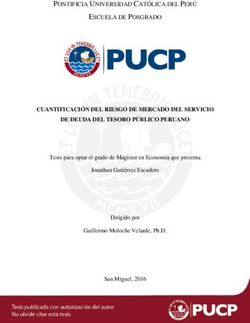 PONTIFICIA UNIVERSIDAD CATÓLICA DEL PERÚ ESCUELA DE POSGRADO