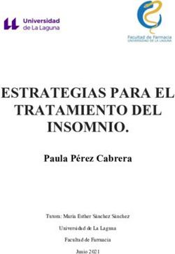 ESTRATEGIAS PARA EL TRATAMIENTO DEL INSOMNIO - Paula P&eacute;rez Cabrera Tutora: Mar&iacute;a Esther S&aacute;nchez S&aacute;nchez