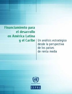 Financiamiento para el desarrollo en América Latina y el Caribe - Un análisis estratégico desde la perspectiva de los países de renta media