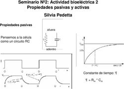 Seminario N&ordm;2: Actividad bioel&eacute;ctrica 2 Propiedades pasivas y activas Silvia Pedetta - Propiedades pasivas
