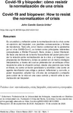 Covid-19 y biopoder: c&oacute;mo resistir la normalizaci&oacute;n de una crisis Covid-19 and biopower: How to resist the normalization of crisis 2019 2021 ...