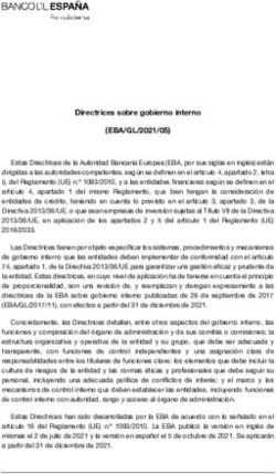 Directrices Sobre Gobierno Interno - (EBA/GL/2021/05) - Banco De España