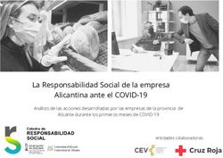 La Responsabilidad Social de la empresa Alicantina ante el COVID-19 - Análisis de las acciones desarrolladas por las empresas de la provincia de ...