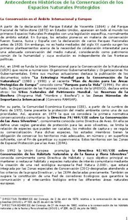 Antecedentes Hist&oacute;ricos de la Conservaci&oacute;n de los Espacios Naturales Protegidos