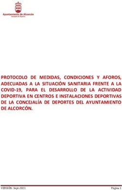 PROTOCOLO DE MEDIDAS, CONDICIONES Y AFOROS, ADECUADAS A LA SITUACIÓN SANITARIA FRENTE A LA COVID-19, PARA EL DESARROLLO DE LA ACTIVIDAD DEPORTIVA ...