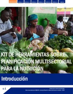 KIT DE HERRAMIENTAS SOBRE PLANIFICACIÓN MULTISECTORIAL PARA LA NUTRICIÓN