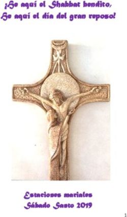 He aquí el Shabbat bendito, He aquí el día del gran reposo! - Estaciones mariales Sábado Santo 2019