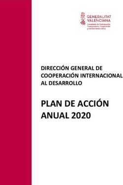 PLAN DE ACCIÓN ANUAL 2020 - DIRECCIÓN GENERAL DE COOPERACIÓN INTERNACIONAL AL DESARROLLO - Generalitat Valenciana