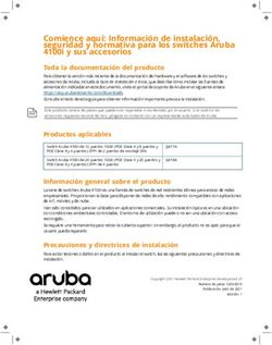 Comience aquí: Información de instalación, seguridad y normativa para los switches Aruba 4100i y sus accesorios