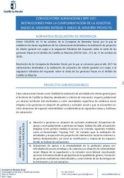 CONVOCATORIA SUBVENCIONES IRPF 2021 INSTRUCCIONES PARA LA CUMPLIMENTACIÓN DE LA SOLICITUD, ANEXO IA. MEMORIA ENTIDAD Y ANEXO IB. MEMORIA PROYECTO ...