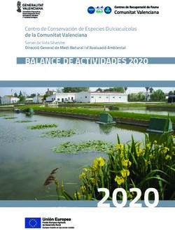 BALANCE DE ACTIVIDADES 2020 - Centro de Conservación de Especies Dulciacuícolas de la Comunitat Valenciana Servei de Vida Silvestre Direcció ...