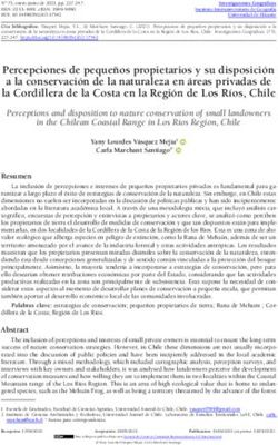 Percepciones de peque&ntilde;os propietarios y su disposici&oacute;n a la conservaci&oacute;n de la naturaleza en &aacute;reas privadas de la Cordillera de la Costa en la ...