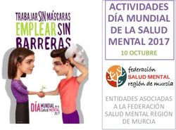 ACTIVIDADES DÍA MUNDIAL DE LA SALUD MENTAL 2017 - 10 OCTUBRE ENTIDADES ASOCIADAS A LA FEDERACIÓN - Federación Salud Mental ...