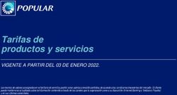 Tarifas de productos y servicios - VIGENTE A PARTIR DEL 03 DE ENERO 2022 - Banco Popular Dominicano