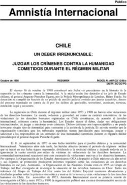 Amnistía Internacional - CHILE UN DEBER IRRENUNCIABLE: JUZGAR LOS CRÍMENES CONTRA LA HUMANIDAD - Amnistía Internacional