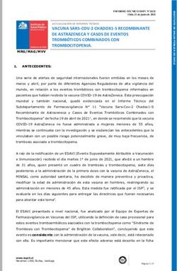 VACUNA SARS-COV-2 CHADOX1-S RECOMBINANTE DE ASTRAZENECA Y CASOS DE EVENTOS TROMBÓTICOS COMBINADOS CON TROMBOCITOPENIA - ISP
