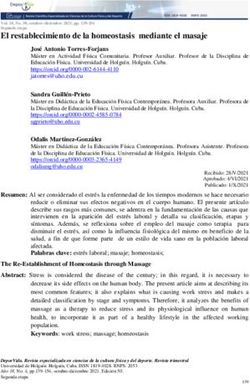 El restablecimiento de la homeostasis mediante el masaje