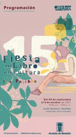Del 24 de septiembre al 3 de octubre de 2021 - 10:00 a.m - 9:00 p. m. Jard&iacute;n Bot&aacute;nico. Medell&iacute;n Entrada libre, aforos controlados - Fiesta del ...