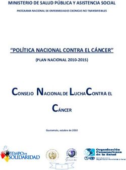 CÁNCER "POLÍTICA NACIONAL CONTRA EL CÁNCER" CONSEJO NACIONAL DE LUCHACONTRA EL - MINISTERIO DE SALUD PÚBLICA Y ASISTENCIA SOCIAL