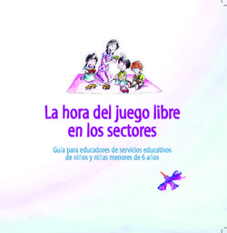 La hora del juego libre en los sectores - Guía para educadores de servicios educativos de niños y niñas menores de 6 años