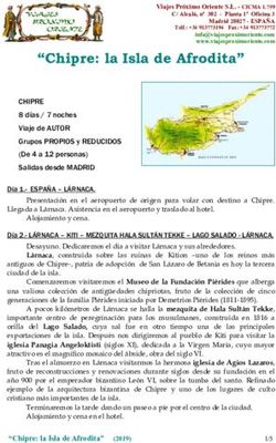 "Chipre: la Isla de Afrodita" - Viajes Pr&oacute;ximo Oriente