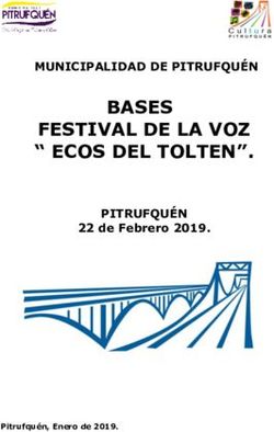 BASES FESTIVAL DE LA VOZ " ECOS DEL TOLTEN" - MUNICIPALIDAD DE PITRUFQUÉN PITRUFQUÉN 22 de Febrero 2019 - Municipalidad de Pitrufquén