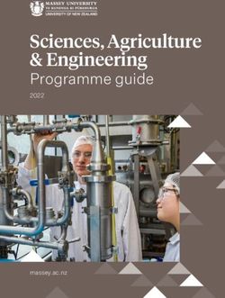 Sciences, Agriculture & Engineering Programme guide 2022 - MASSEY UNIVERSITY