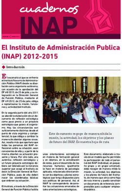 El Instituto de Administraci&oacute;n Publica - (INAP) 2012-2015