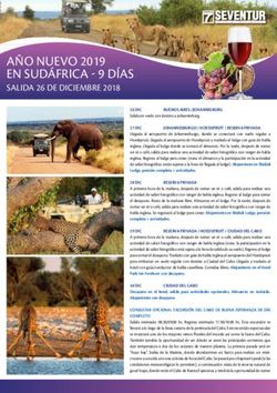 A&Ntilde;O NUEVO 2019 EN SUD&Aacute;FRICA - 9 D&Iacute;AS - SALIDA 26 DE DICIEMBRE 2018 - SEVENTUR