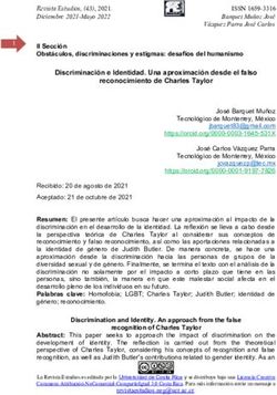 Discriminaci&oacute;n e Identidad. Una aproximaci&oacute;n desde el falso reconocimiento de Charles Taylor
