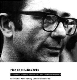 Plan de estudios 2014 - Facultad de Periodismo y Comunicación Social Tecnicatura Superior Universitaria en Periodismo Deportivo