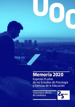 Memoria 2020 Especial 25 a&ntilde;os de los Estudios de Psicolog&iacute;a y Ciencias de la Educaci&oacute;n - UOC