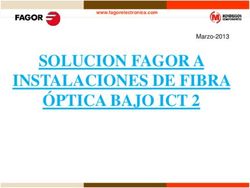 SOLUCION FAGOR A INSTALACIONES DE FIBRA ÓPTICA BAJO ICT 2 - Marzo-2013