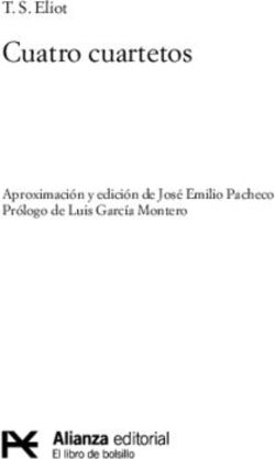 Cuatro cuartetos T. S. Eliot - Alianza Editorial