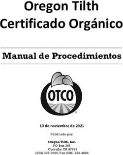 Oregon Tilth Certificado Org&aacute;nico - Manual de Procedimientos - 10 de noviembre de 2021